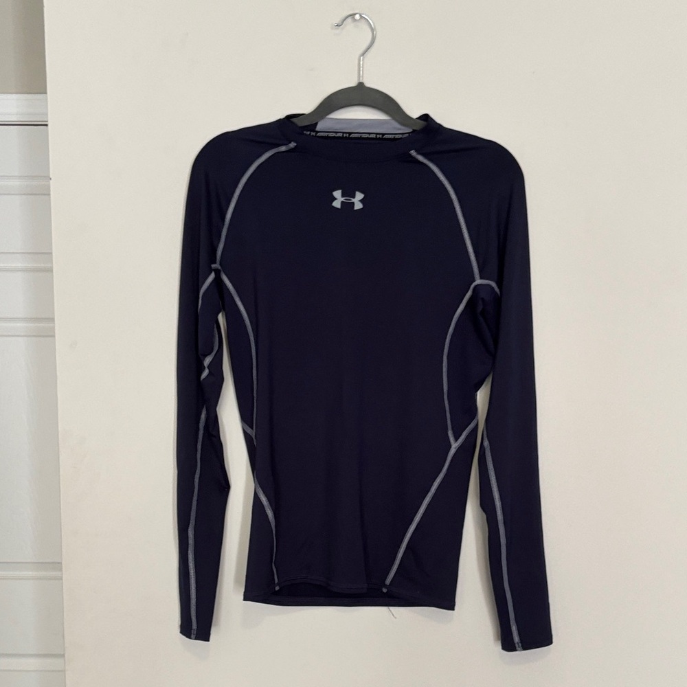 Under Armour Navy Long Sleeve with Gray Trim
